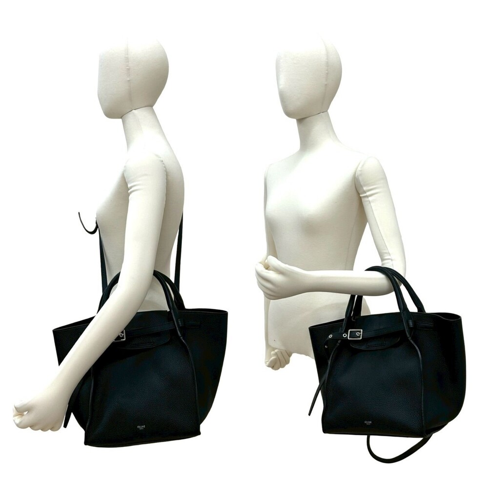 CELINE Big Bag Small Leather 2-Way Handbag Tote Black 64994 - Picture 2 of 10